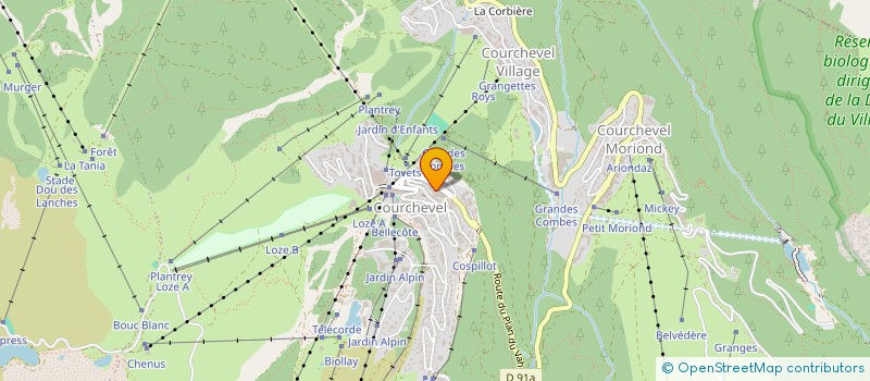 localisation de l'entreprise SAS RASPOUTINE à COURCHEVEL