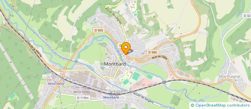 localisation de l'entreprise SAS RBCD à MONTBARD