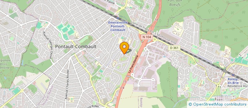 localisation de l'entreprise SAS RECEPTIONS 77  PONTAULT-COMBAULT