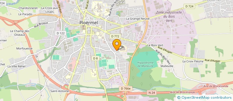 localisation de l'entreprise SAS RESIDENCE BROCELIANDE PLOERMEL  PLOERMEL