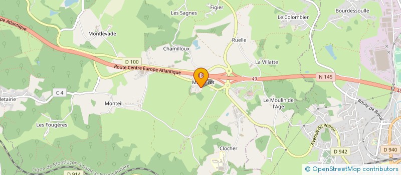 localisation de l'entreprise SAS RESTAURATION DES MONTS DE GUERET  SAINT-SULPICE-LE-GUERETOIS
