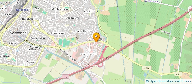 localisation de l'entreprise SAS RG3  NARBONNE