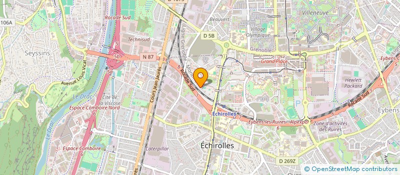 localisation de l'entreprise SAS RM CARRELAGE à ECHIROLLES
