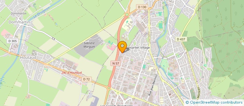 localisation de l'entreprise SAS ROCALINE  PONTARLIER