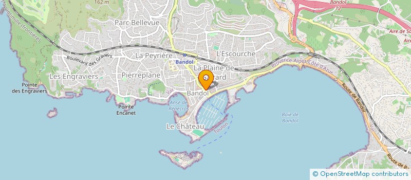 localisation de l'entreprise SAS ROTISSERIE DU CENTRE à BANDOL
