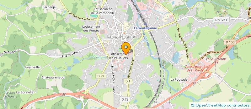 localisation de l'entreprise SAS ROULEZFACILE.COM à LA SOUTERRAINE