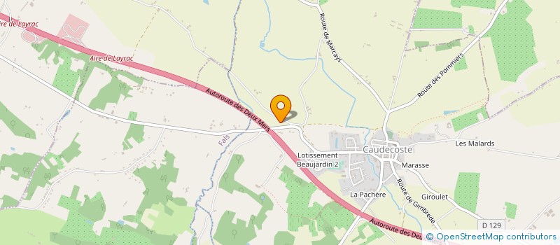 localisation de l'entreprise SAS ROUSSILLE à CAUDECOSTE