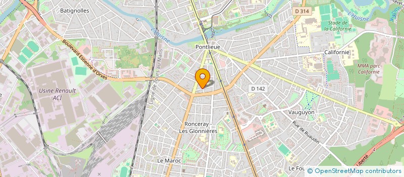 localisation de l'entreprise SAS ROYER TRANSPORT PERFORMANCE (S.R.T.P.)  LE MANS