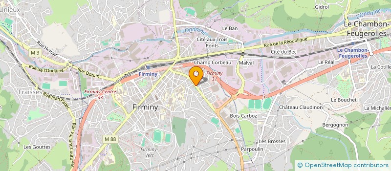 localisation de l'entreprise SAS RTT  FIRMINY