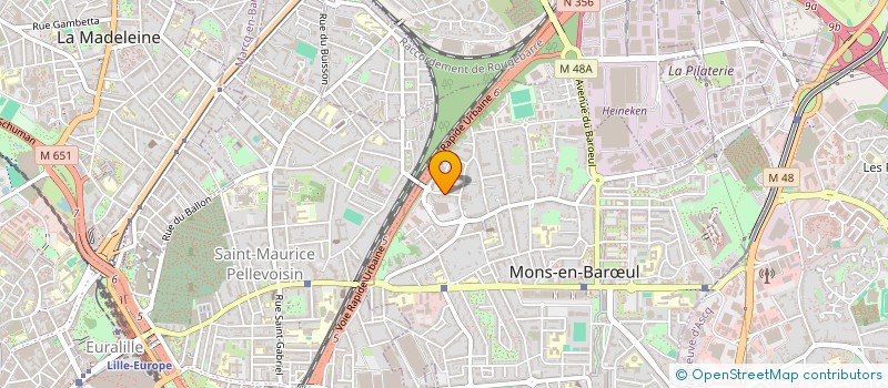 localisation de l'entreprise SAS RUE DU PRE CATELAN  MONS-EN-BAROEUL
