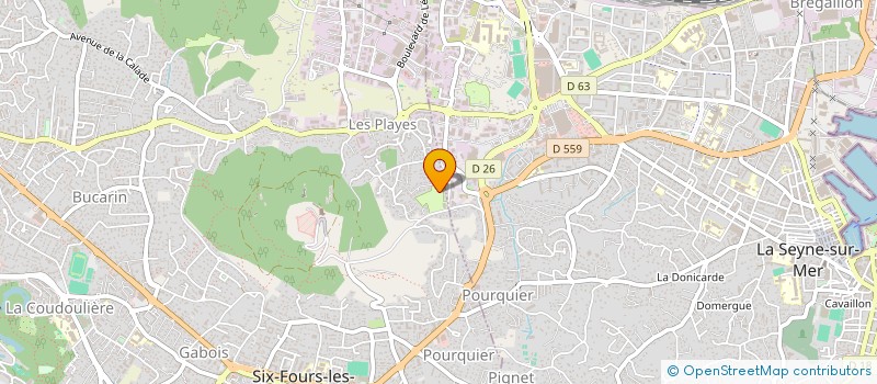 localisation de l'entreprise SAS SAINT JEAN AZUR  SIX-FOURS-LES-PLAGES