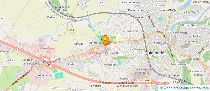 localisation de l'entreprise SAS SANCEO  QUIMPERLE