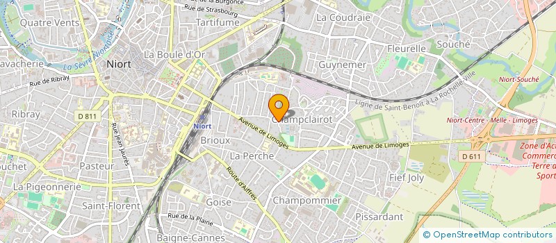 localisation de l'entreprise SAS SANTINA  NIORT