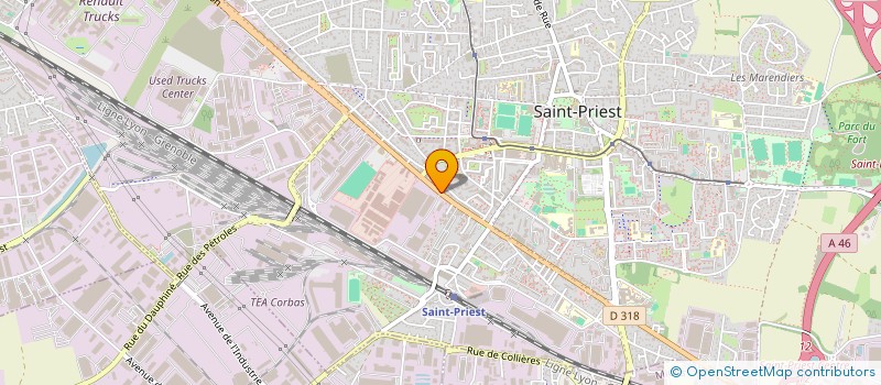 localisation de l'entreprise SAS SARA  SAINT-PRIEST