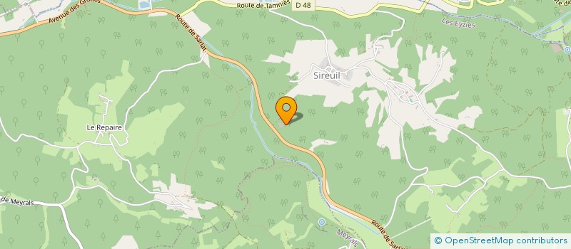 localisation de l'entreprise SAS SARLAT PIERRES NATURELLES à LES EYZIES