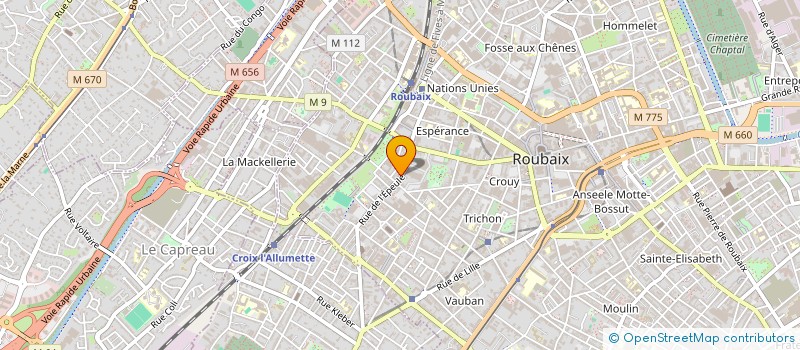 localisation de l'entreprise SAS SARRAZIN  ROUBAIX