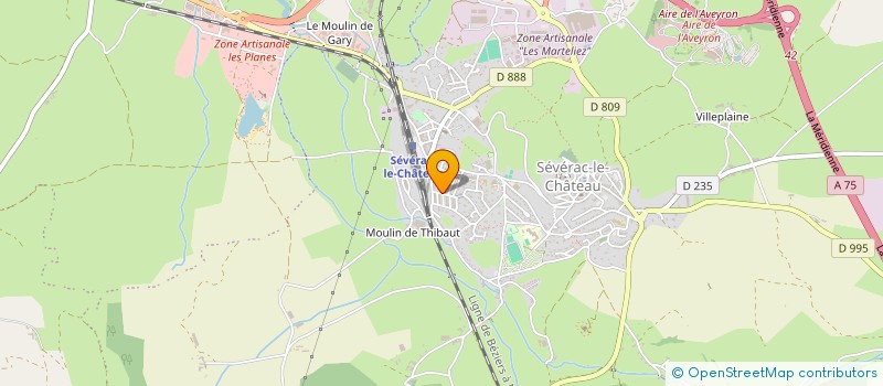 localisation de l'entreprise SAS SARROUY  SEVERAC D'AVEYRON