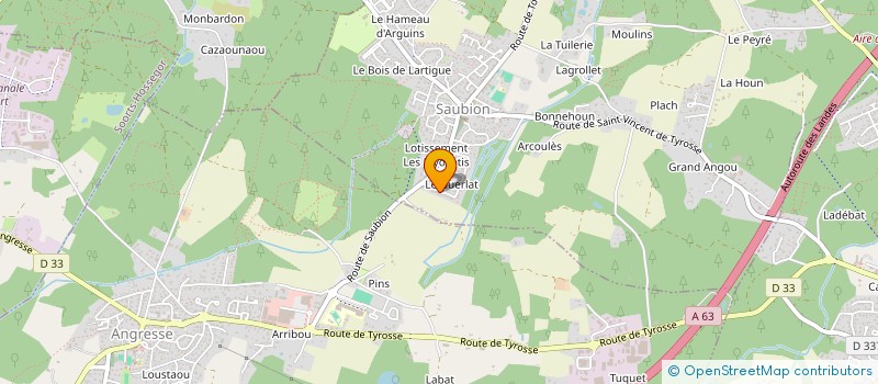 localisation de l'entreprise SAS SENNES  SAUBION