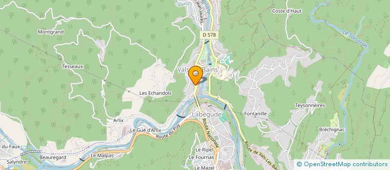 localisation de l'entreprise SAS SEQUOIA  VALS-LES-BAINS