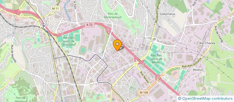 localisation de l'entreprise SAS SET PNEUS  SAINT-ETIENNE