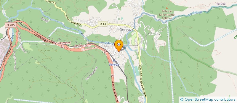 localisation de l'entreprise SAS SHOW TRAIN  SERVOZ