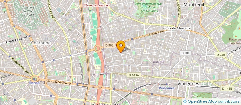 localisation de l'entreprise SAS SIM-FINET  MONTREUIL