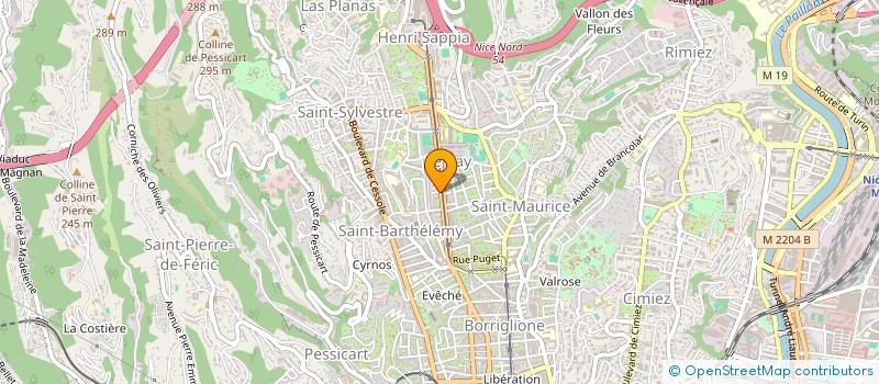 localisation de l'entreprise SAS SIMG à NICE