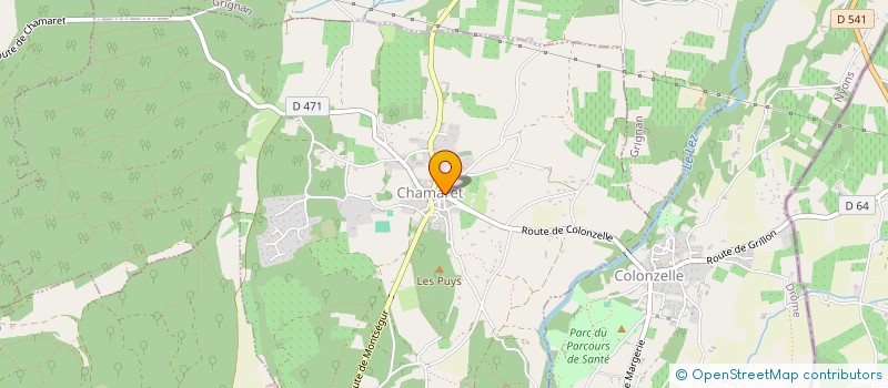 localisation de l'entreprise SAS SL CHR  CHAMARET