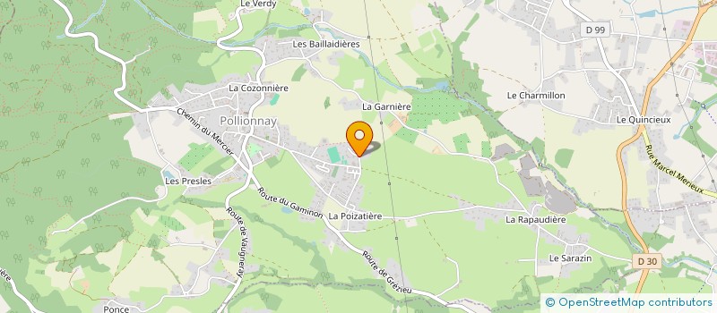 localisation de l'entreprise SAS SLM  POLLIONNAY