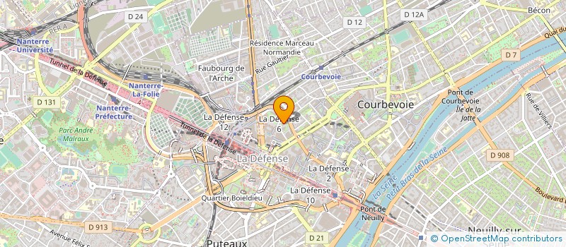 localisation de l'entreprise SAS SOGEPROM ENTREPRISES à COURBEVOIE