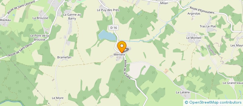 localisation de l'entreprise SAS SOLINE  BUJALEUF