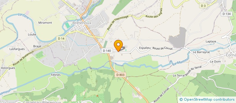 localisation de l'entreprise SAS SOUEIX RENCKLY  BRETENOUX