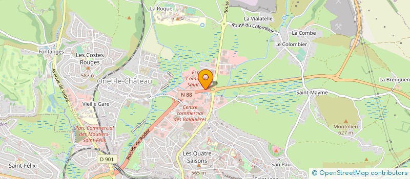 localisation de l'entreprise SAS SOVIA à ONET-LE-CHATEAU