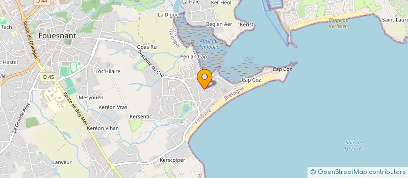 localisation de l'entreprise SAS SPFPL LHL  FOUESNANT