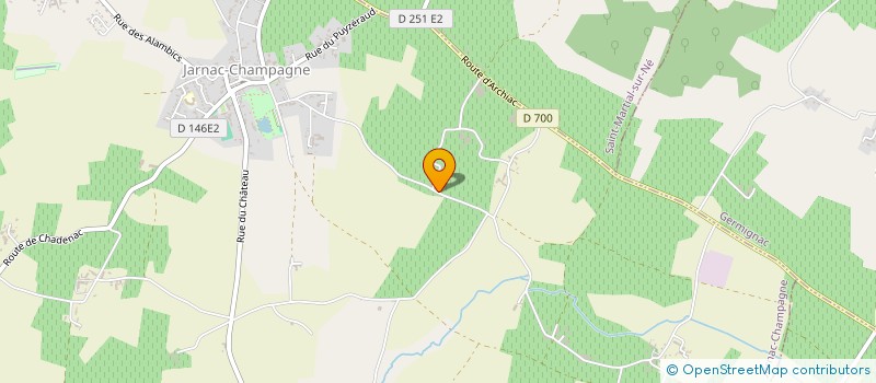 localisation de l'entreprise SAS SPIRIGNAC  JARNAC-CHAMPAGNE
