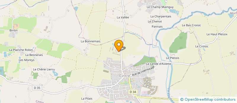 localisation de l'entreprise SAS SYNERGIE BIOMETHANE à CINTRE