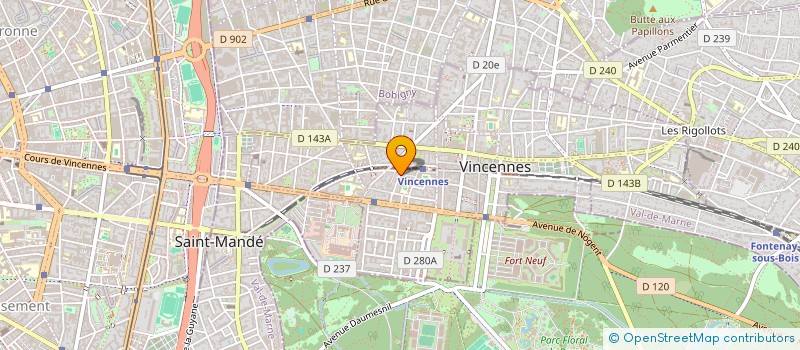 localisation de l'entreprise SAS, &T à VINCENNES