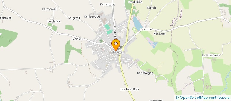 localisation de l'entreprise SAS TAXIS NAIZIN  EVELLYS