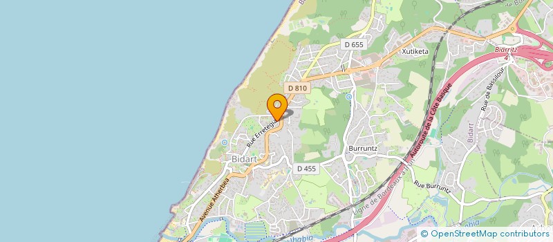 localisation de l'entreprise SAS TBL  BIDART
