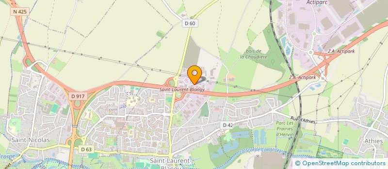 localisation de l'entreprise SAS TEAM-ECO 62  SAINT-LAURENT-BLANGY