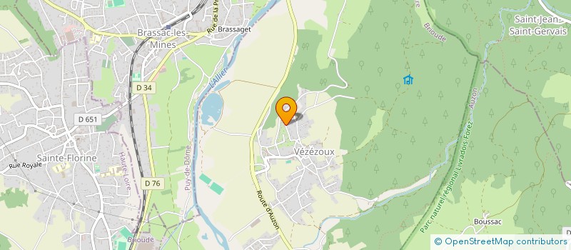 localisation de l'entreprise SAS TEIC  VEZEZOUX