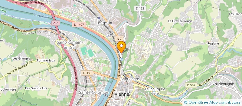 localisation de l'entreprise SAS TF à VIENNE