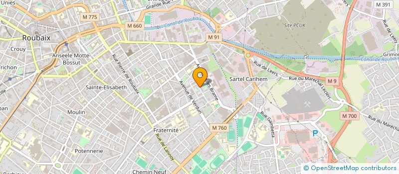 localisation de l'entreprise SAS THE NORD FACE  ROUBAIX