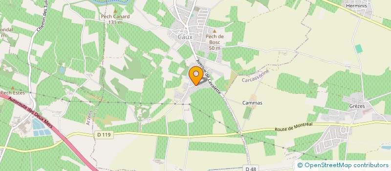 localisation de l'entreprise SAS TIESMO  CAUX-ET-SAUZENS