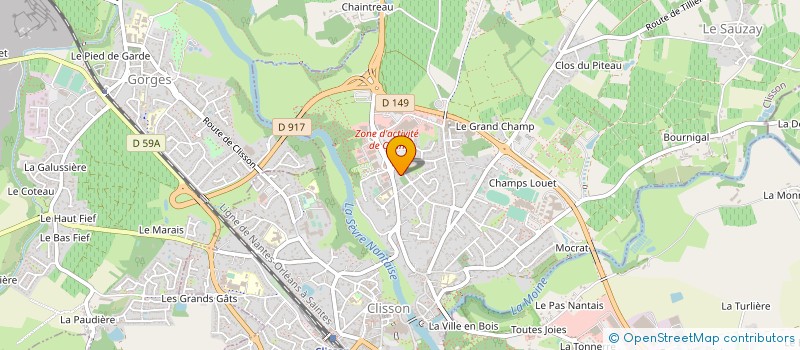 localisation de l'entreprise SAS TIVOLI à CLISSON