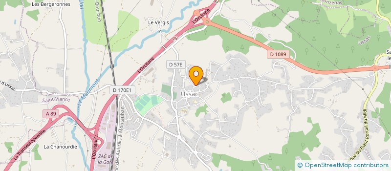 localisation de l'entreprise SAS TOURNET HORTICULTURE  USSAC