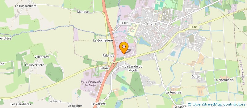 localisation de l'entreprise SAS TPBE  CREVIN