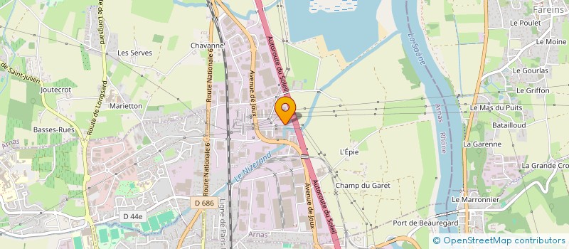 localisation de l'entreprise SAS TRANSPORTS FRAY DISTRIBUTION  ARNAS