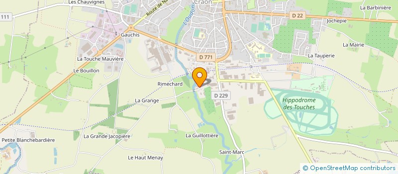 localisation de l'entreprise SAS TRANSPORTS GAUTHIER à CRAON