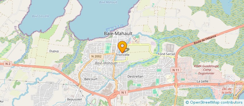 localisation de l'entreprise SAS TRAVAUX DIVERS RESEAUX 6  BAIE MAHAULT
